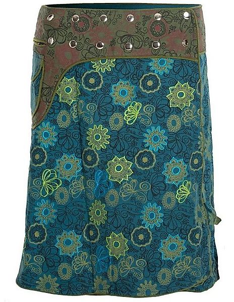 Vishes Wickelrock Blümchen Wickelrock Cacheur Druckknöpfe Tasche Boho, Elfe günstig online kaufen