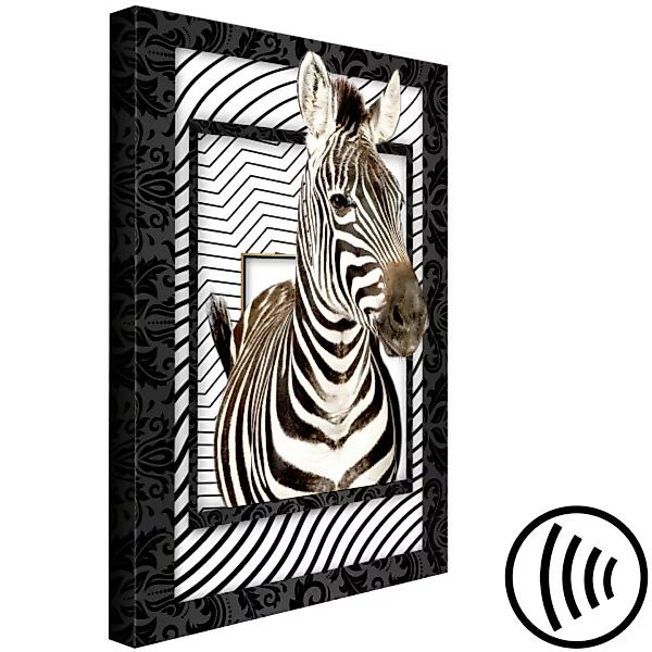 Leinwandbild Zebra (1 Part) Vertical XXL günstig online kaufen
