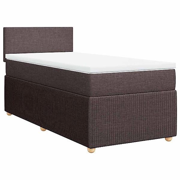 vidaXL Bett Boxspringbett mit Matratze Dunkelbraun günstig online kaufen