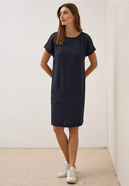 Seersucker Kleid in Unifarbe günstig online kaufen