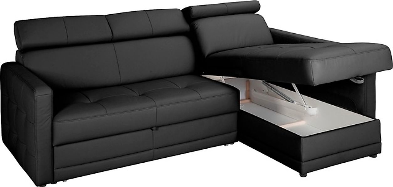 exxpo - sofa fashion Ecksofa »Arles, Federkern, zeitlos, Breite 225cm, L-Fo günstig online kaufen
