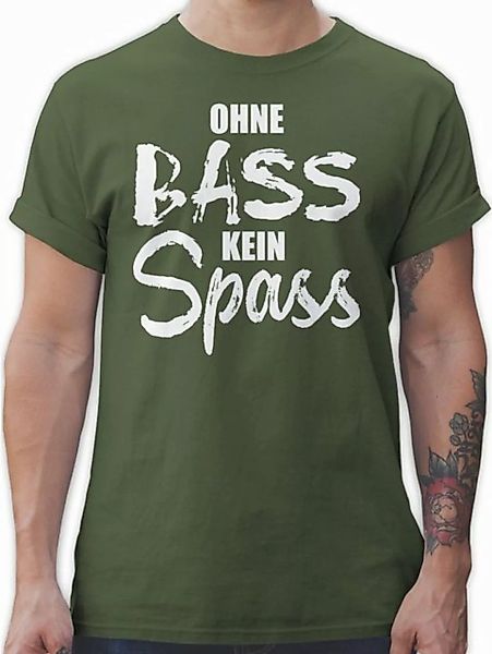 Shirtracer T-Shirt Ohne Bass kein Spass - weiß Festival günstig online kaufen