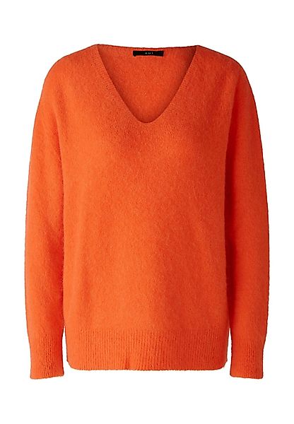 Oui V-Ausschnitt-Pullover Pullover mit Alpaka günstig online kaufen
