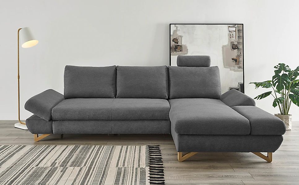 Home affaire Ecksofa "City/Giron, L-Form," verstellbare Armlehnen mit Raste günstig online kaufen