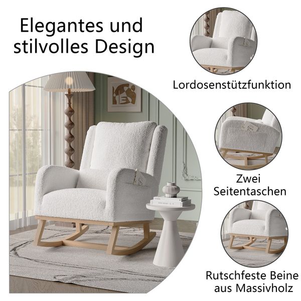 FUROKOY Schaukelstuhl Polster Relaxstuhl Schaukelsessel mit günstig online kaufen