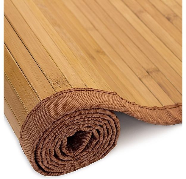 Homestyle4u Teppich Bambusteppich Matte Bambus Läufer Vorleger Küche eckig günstig online kaufen
