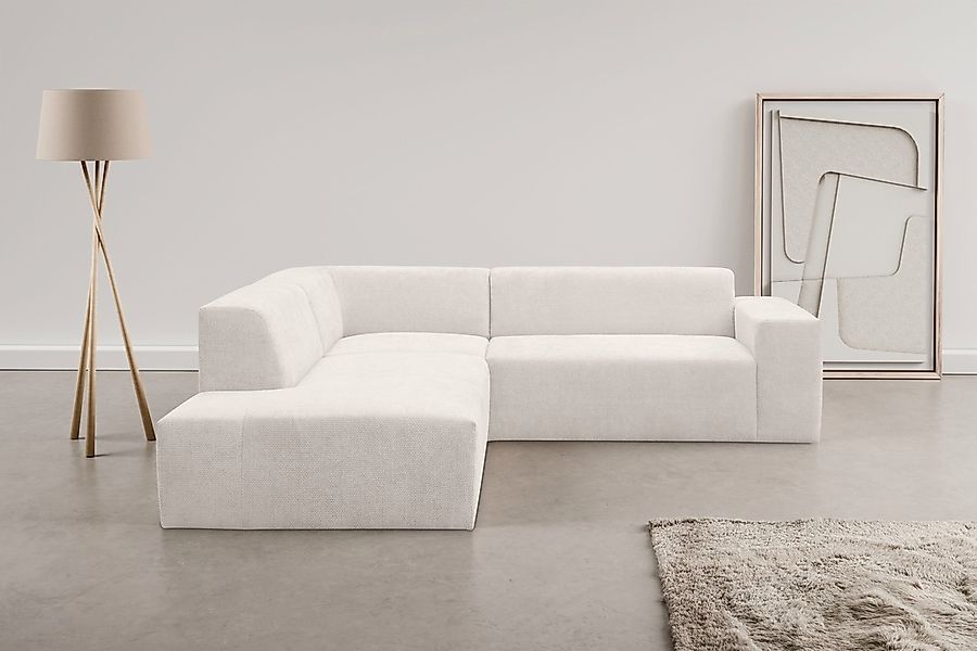 WERK2 Ecksofa "Zeus-M, tolles Sofa mit schönen Details, L-Form", Curvy Tren günstig online kaufen