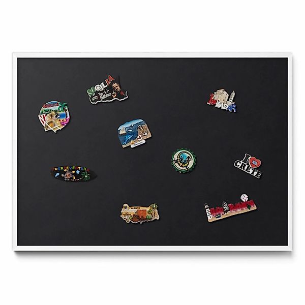 Tulup Magnettafel Dekoratives Magnetboard aus Metall Farbe Schwarz 100x70 c günstig online kaufen