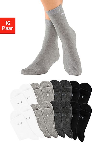 H.I.S Socken (Packung, 16-Paar) mit eingestricktem günstig online kaufen