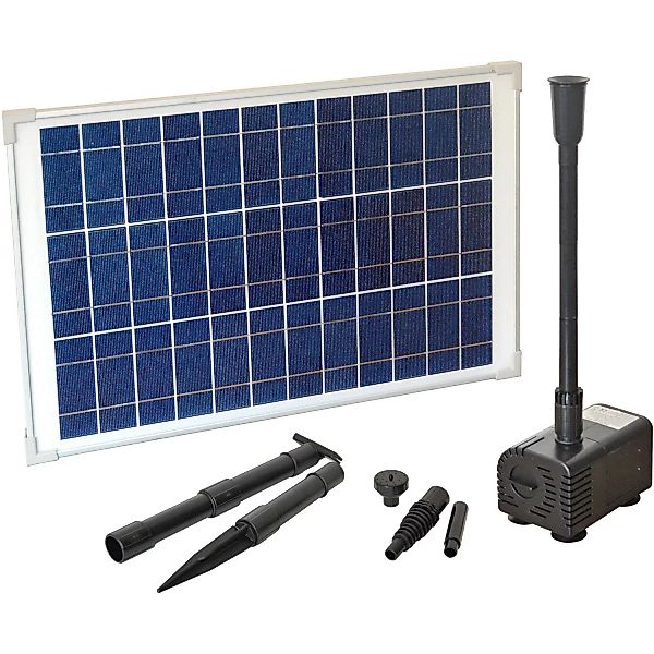 Heissner Solar-Teichpumpen-Set 1300 l/h 0,00036 m³/s günstig online kaufen