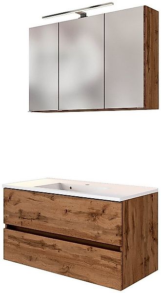 welltime Badmöbel-Set Baabe, (Set, 2-St), Breite 100 cm, Softclose-Funktion günstig online kaufen