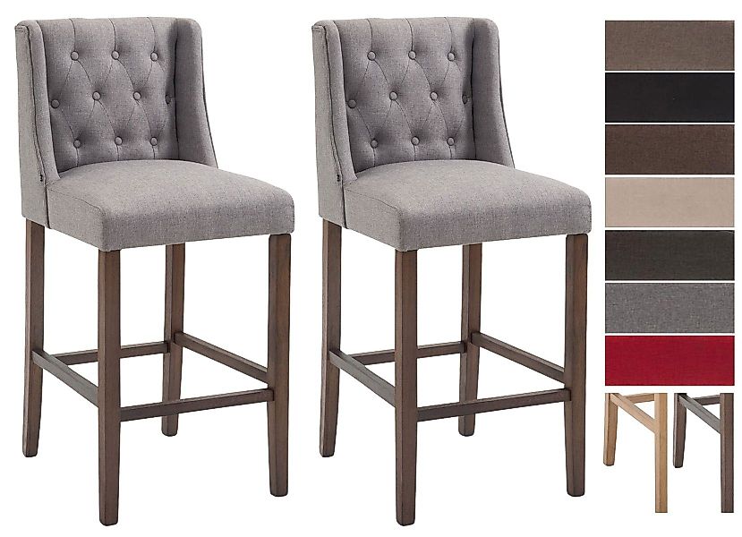 CLP Barhocker Cassandra Stoff (2er Set, günstig online kaufen