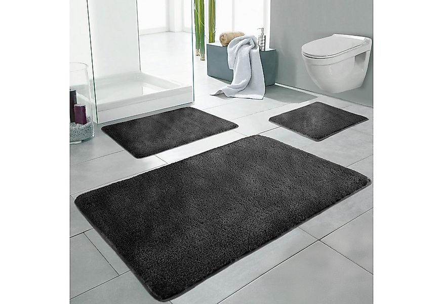 LindenBerg Badematte Badvorleger mit Mikrofaser - Badezimmer Teppich, Höhe günstig online kaufen