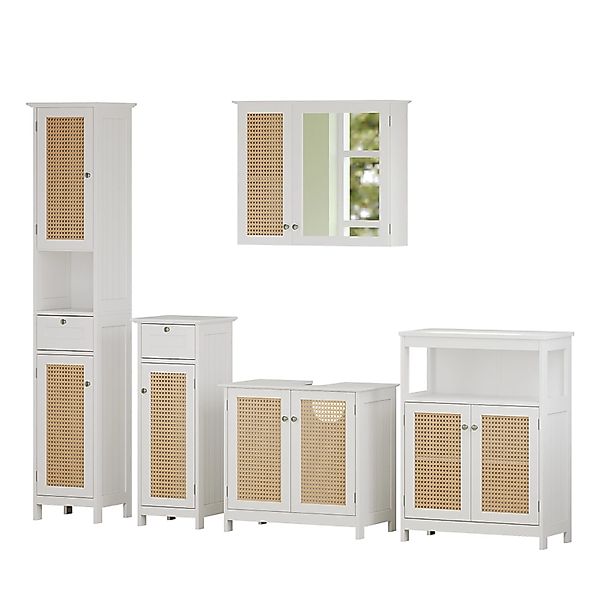 Vicco Badmöbel-Set Rosario Weiß 5 Teile günstig online kaufen