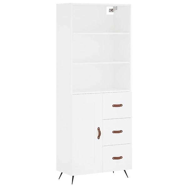 vidaXL Highboard Weiß 69,5x34x180 cm Holzwerkstoff 3189989 günstig online kaufen