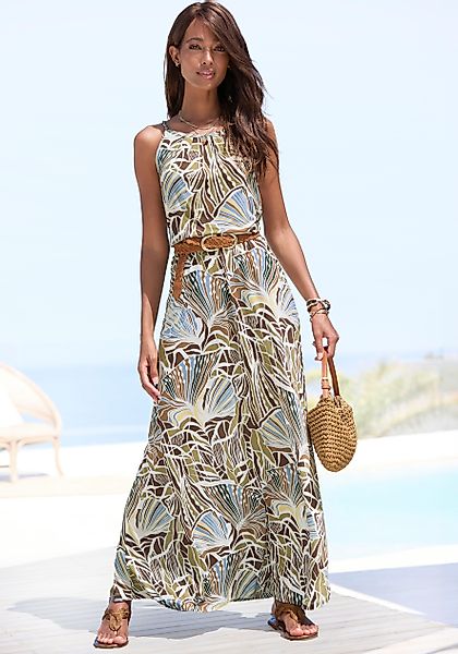 LASCANA Maxikleid, leichtes Sommerkleid mit Alloverprint, günstig online kaufen