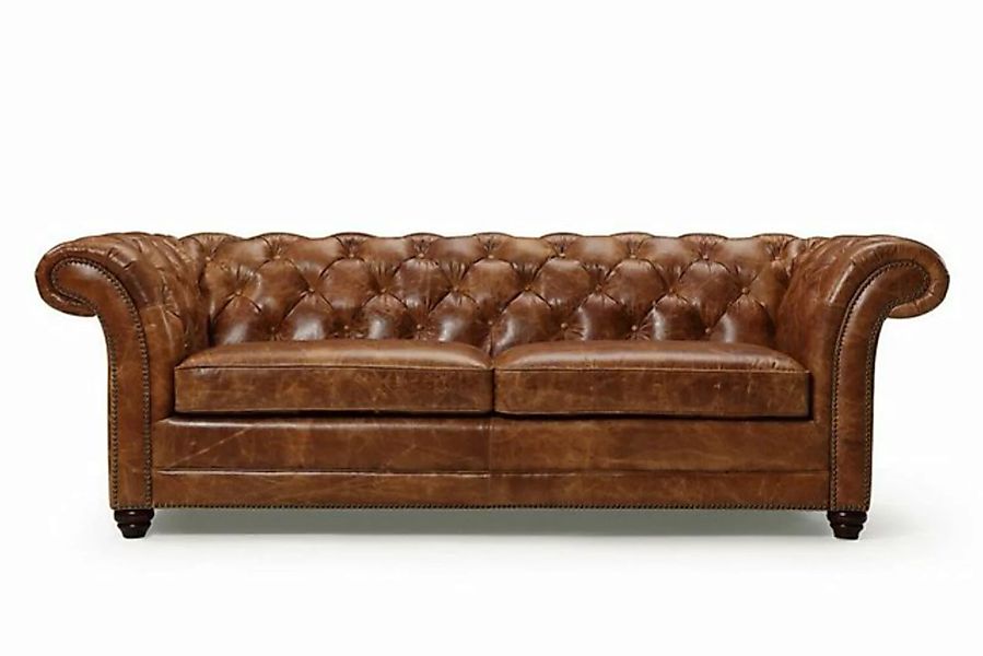 JVmoebel Sofa Chesterfield Leder Sofa Couch Polster 3 Sitzer günstig online kaufen