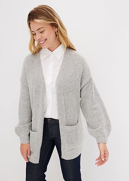 bonprix Strickjacke "Oversize-Strickjacke" Oversize-Passform, mit aufgesetz günstig online kaufen