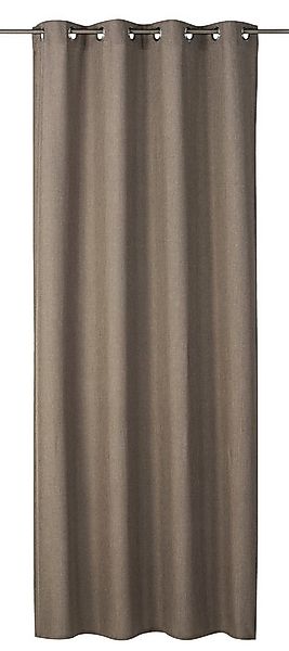 ELBERSDRUCKE Vorhang Ösenschal Lino braun blickdicht 255x140cm Uni Vorhang günstig online kaufen