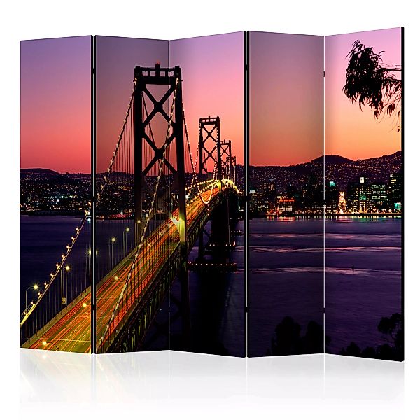5-teiliges Paravent - Charming Evening In San Francisco Ii [room Dividers] günstig online kaufen