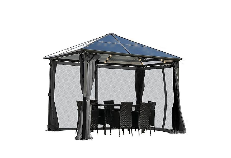 BRAST Pavillon Summerdream Aluminium 3x3m inkl. Moskitonetz, TÜV wasserdich günstig online kaufen