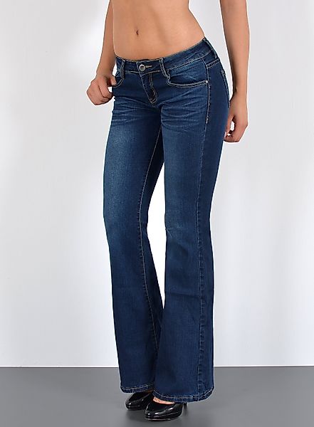 ESRA Bootcut-Jeans Damen Schlaghose Bootcut Jeans günstig online kaufen