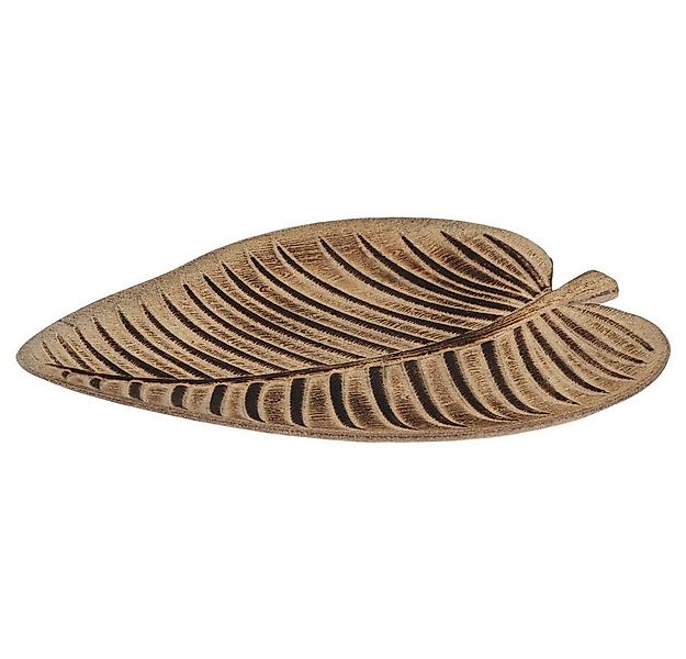 Koopmann Dekoteller Holzschale - Blatt - ca. 31 x 27 cm - 1 Stück günstig online kaufen