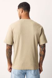Next T-Shirt Geripptes T-Shirt mit Grandad-Kragen günstig online kaufen