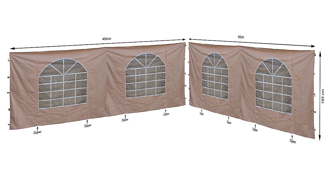 Quick Star Pavillonseitenteil 2 Seitenteile mit günstig online kaufen