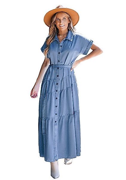 Cupshe Shirtkleid mit Knopfleiste und Krawatte günstig online kaufen