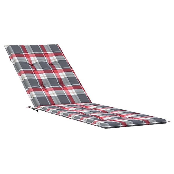 vidaXL Sitzauflage Liegestuhl-Auflage Rot Karomuster (75+105)x50x4 günstig online kaufen