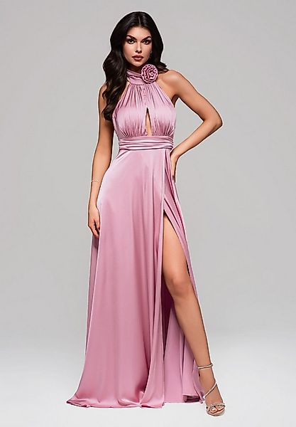 OMBRE Abendkleid Elegantes Abendkleid mit Beinschlitz und Rosendetail Femin günstig online kaufen