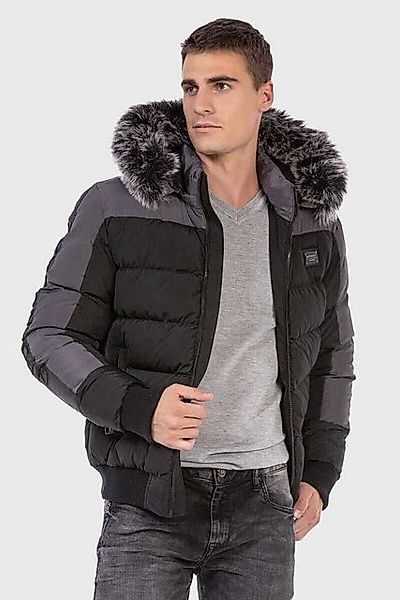 Cipo & Baxx Winterjacke Winterjacke mit abnehmbaren Kunstfellkragen günstig online kaufen