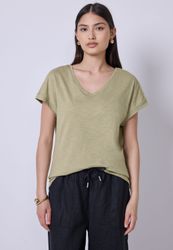STREET ONE STUDIO V-Shirt im soften Baumwoll-Mix günstig online kaufen