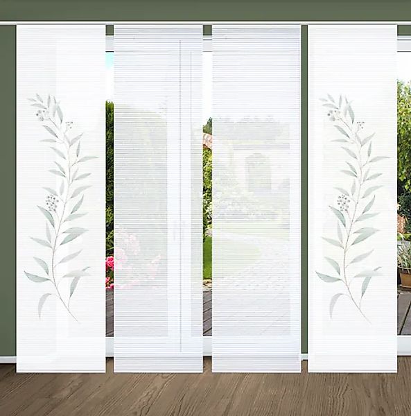 HOME in green Schiebegardine »CELSO« Paneelwagen 4 Stk. tlg. SET DIGITALDRU günstig online kaufen