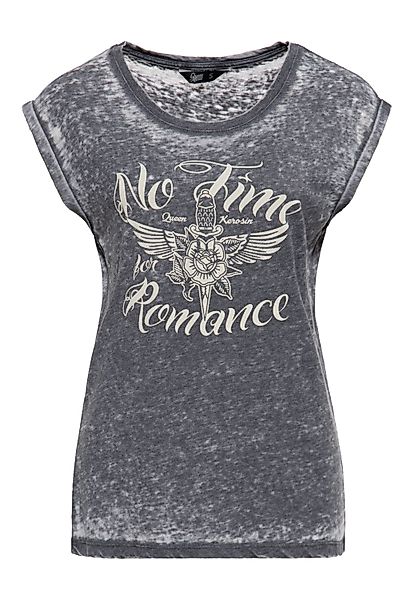 QueenKerosin Print-Shirt No Time For Romance günstig online kaufen