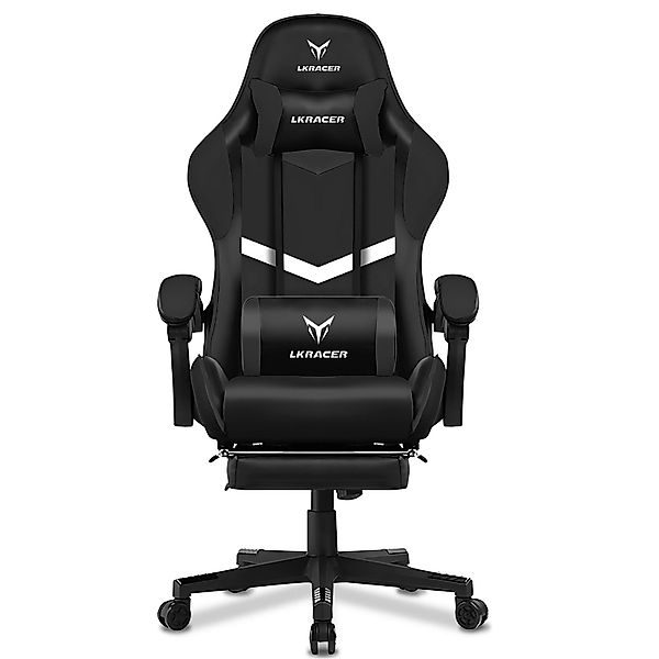 GTPLAYER Gaming-Stuhl mit Fußstütze und Massage-Lendenkissen günstig online kaufen