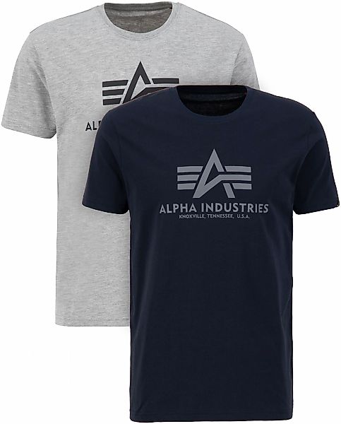 Alpha Industries Rundhalsshirt "Basic T 2 Pack" Set, 2 Stk. günstig online kaufen