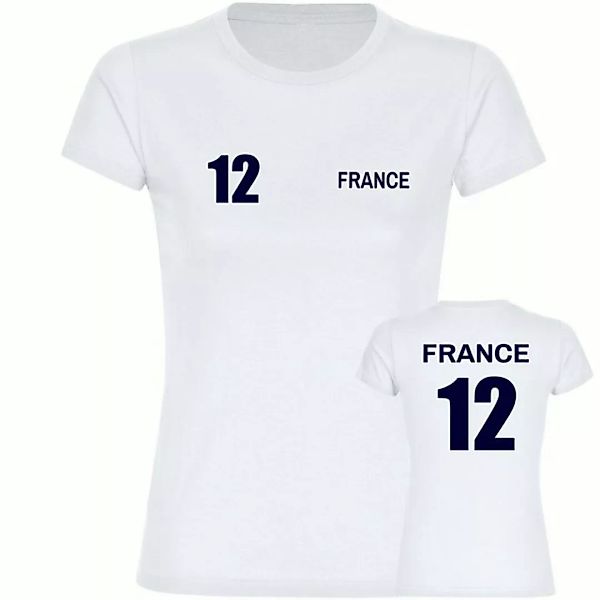 multifanshop T-Shirt Damen France - Trikot 12 - Frauen günstig online kaufen