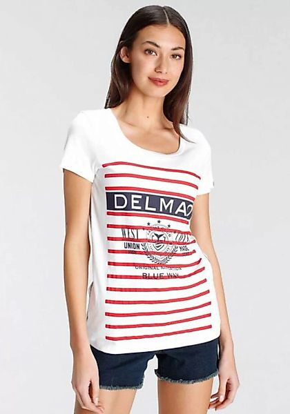 DELMAO Print-Shirt mit sportivem großen Marken-Logodruck - NEUE MARKE! günstig online kaufen