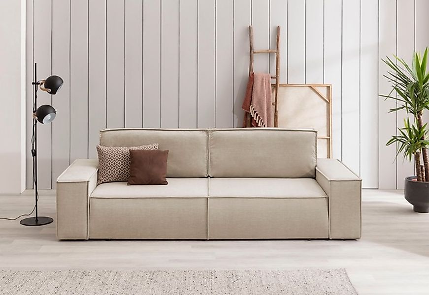 Home affaire 3-Sitzer »SHERWOOD Schlafsofa (257cm) Cord, Samtvelours, Vinta günstig online kaufen