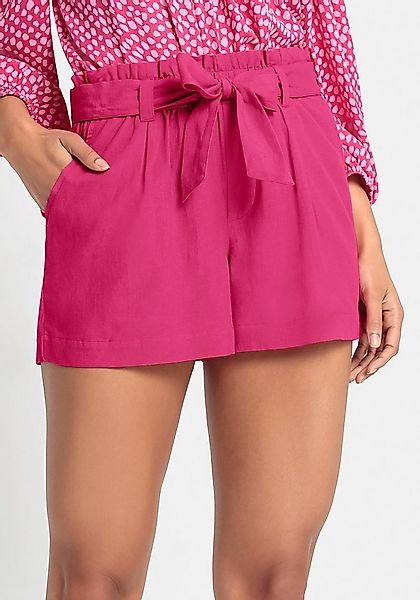 LASCANA Shorts (mit Bindegürtel) im Paperbag-Stil, Leinenmix, Schlupfhose, günstig online kaufen