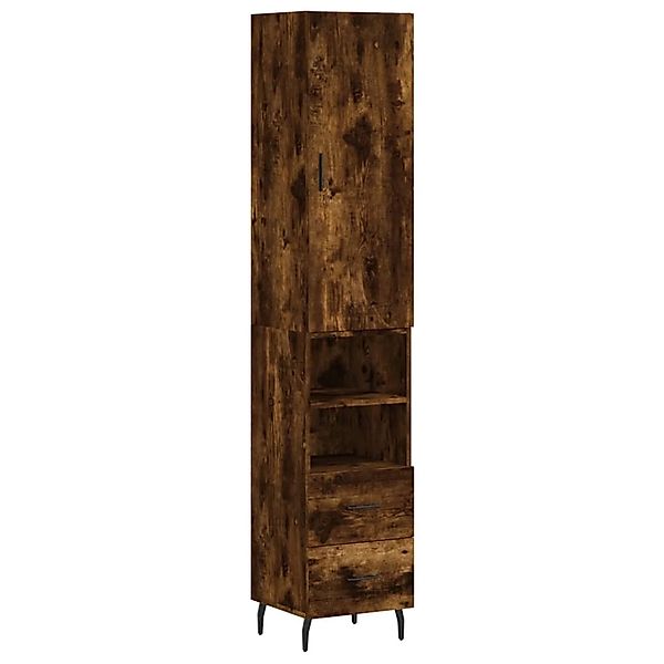 vidaXL Highboard Räuchereiche 34,5x34x180 cm Holzwerkstoff 3198934 günstig online kaufen