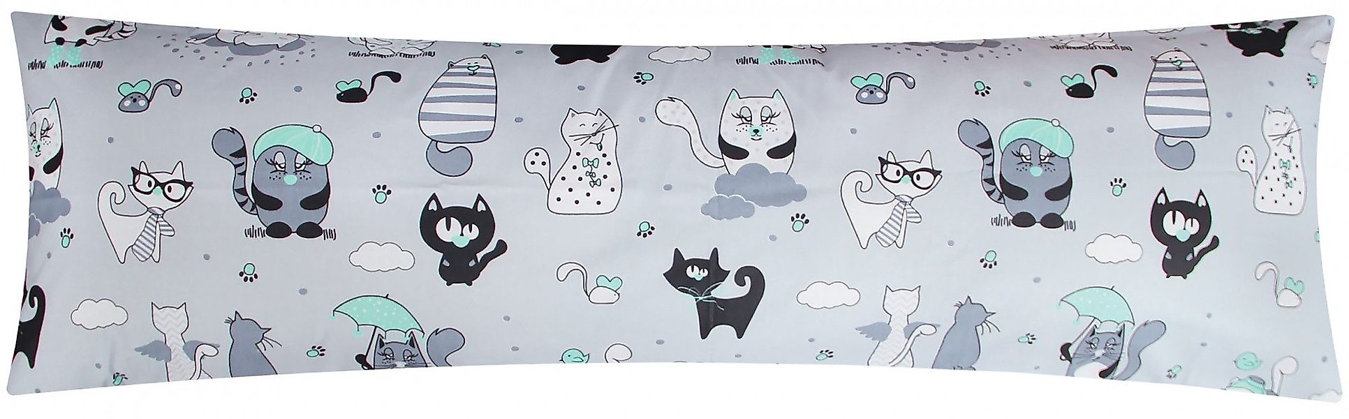 Heubergshop Seitenschläferkissenbezug, (1 Stück), 40x145cm Katzen günstig online kaufen