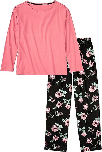 bonprix Pyjama (Set, 2 tlg) bequeme Passform, aus Baumwolle günstig online kaufen