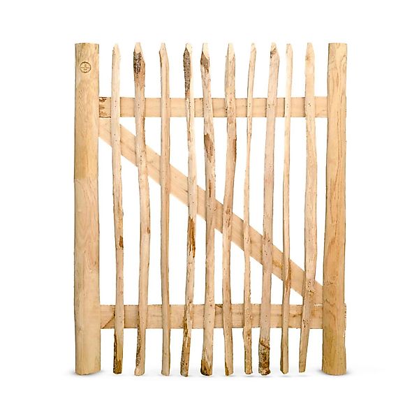 Stiltreu Genageltes Staketenzaun-Tor Edelkastanie Breite 100 cm Höhe 120 cm günstig online kaufen