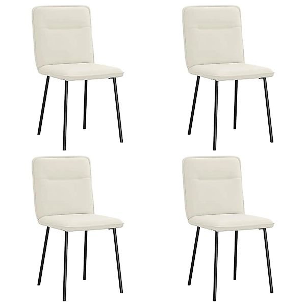 vidaXL Esszimmerstühle 4 Stk Creme Samt 3315318 günstig online kaufen