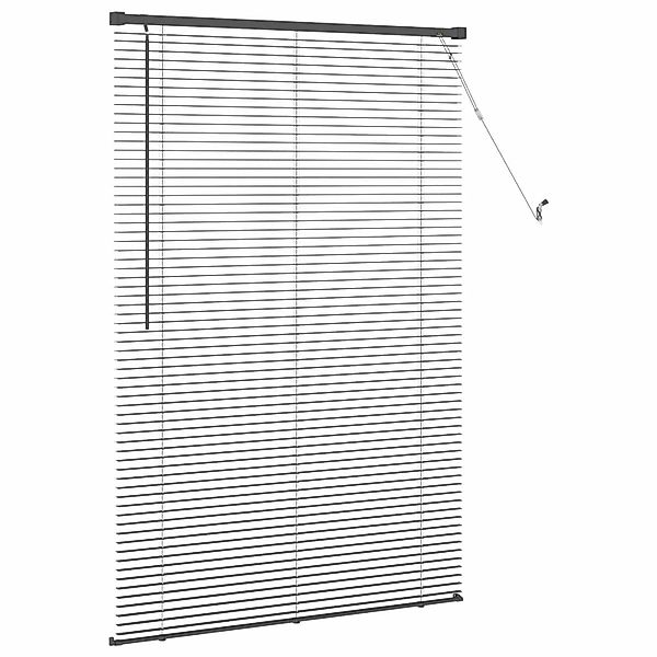vidaXL Venetianer Jalousie Verstellbar Schwarz 150 x 90 cm PVC 42003737 günstig online kaufen