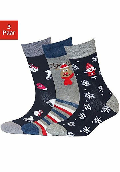 H.I.S Socken Packung, 3 Stk. tlg. mit Weihnachts-Design günstig online kaufen