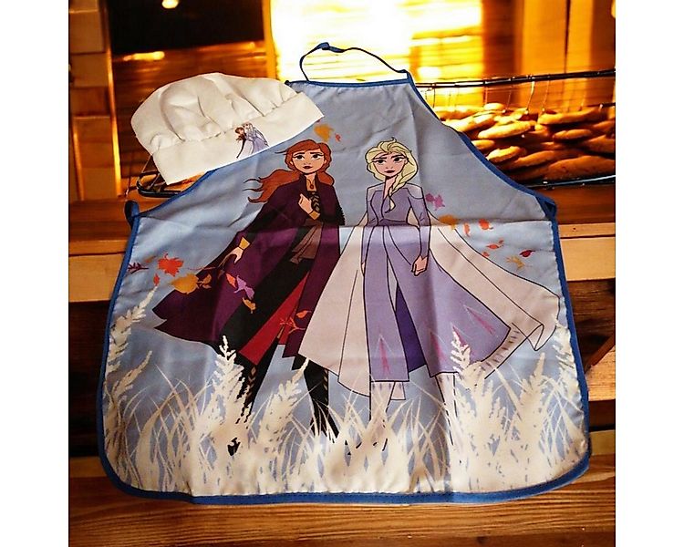 Disney Frozen Kochschürze Kochschürze für Kinder mit Kochmütze, Anna & Elsa günstig online kaufen
